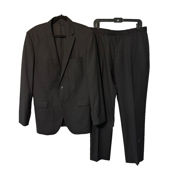 MENS HUGO BOSS SOLID NAVY BLUE "THE JAM 76" Jacket/Pants Two Piece Suit Set  42L - Picture 1 of 16